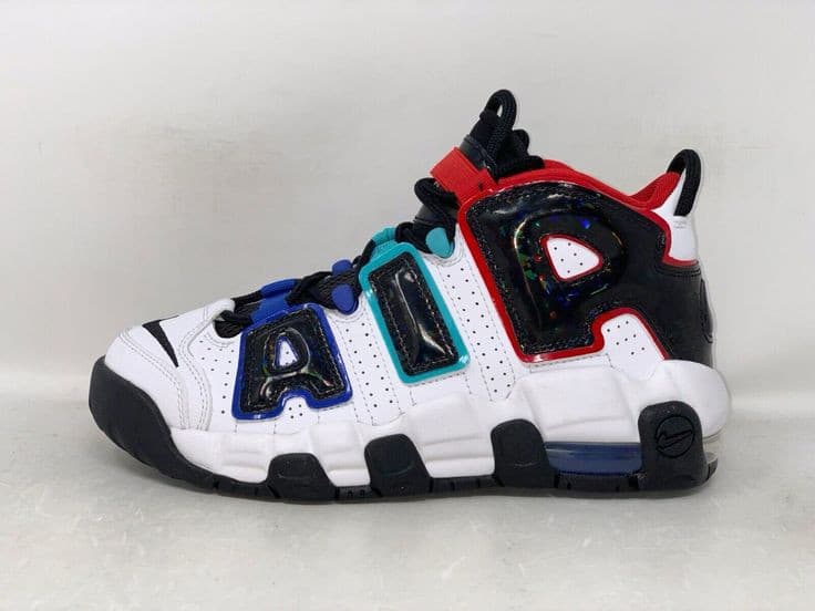 کتونی بچه گانه نایک ایر آپتمپو سفید مشکی Nike Air UPTEMPO