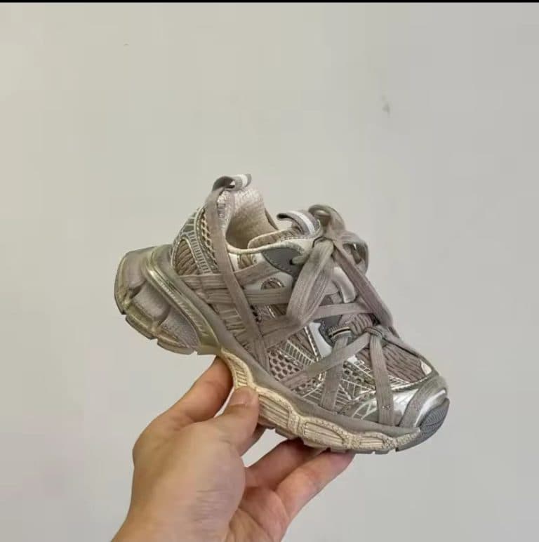 کتونی بچه گانه بالنسیاگا اسپایدر طوسی Balenciaga spider