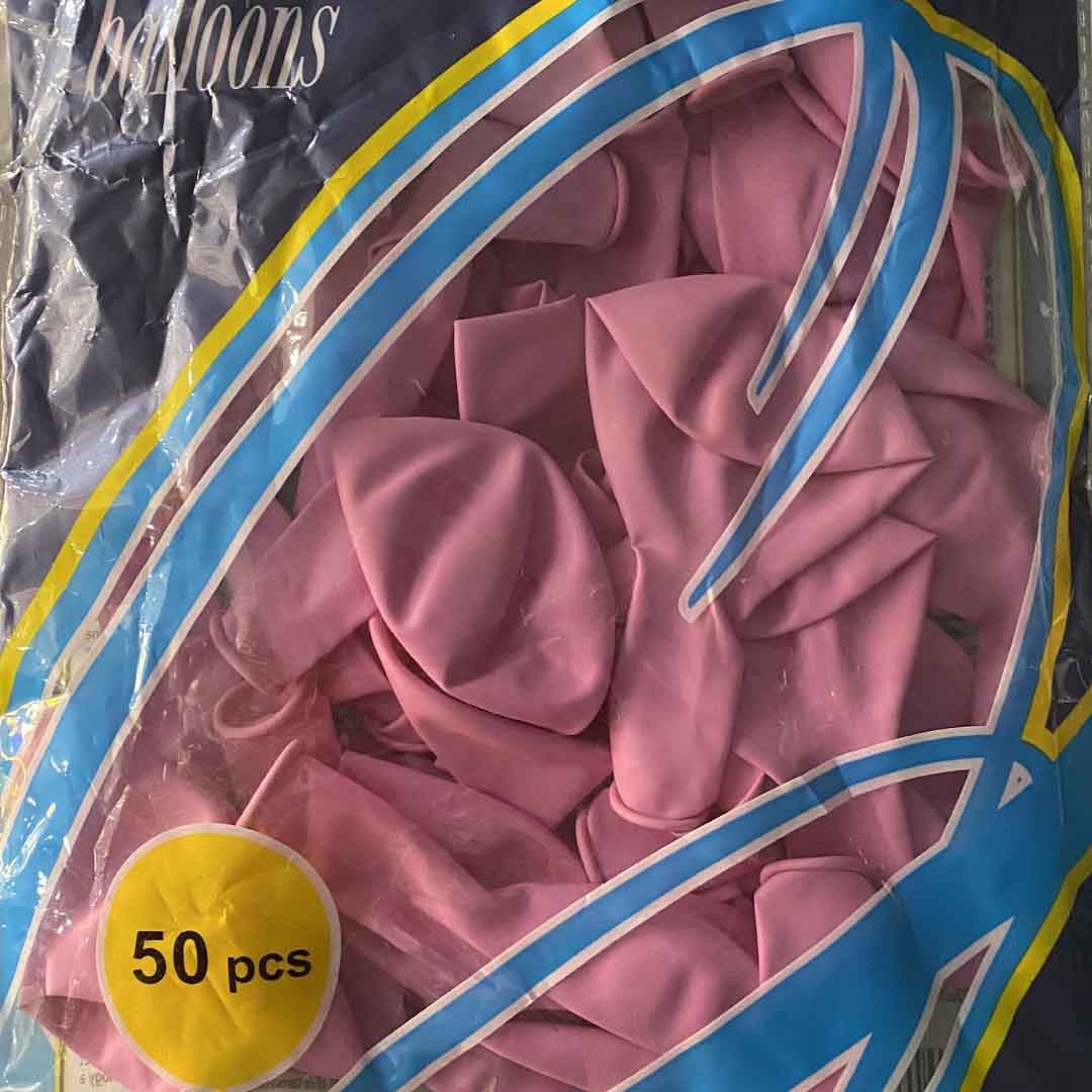 بادکنک سوپر بالون پاستلی رنگ بنفش بسته 50 عددی سایز 10