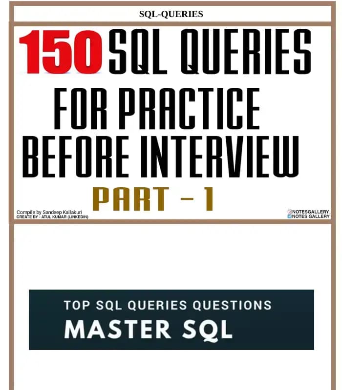 کتاب 150 SQL Queries for Practice Before Interview (۱۵۰ کوئری SQL برای تمرین قبل از مصاحبه) | نسخه انگلیسی PDF