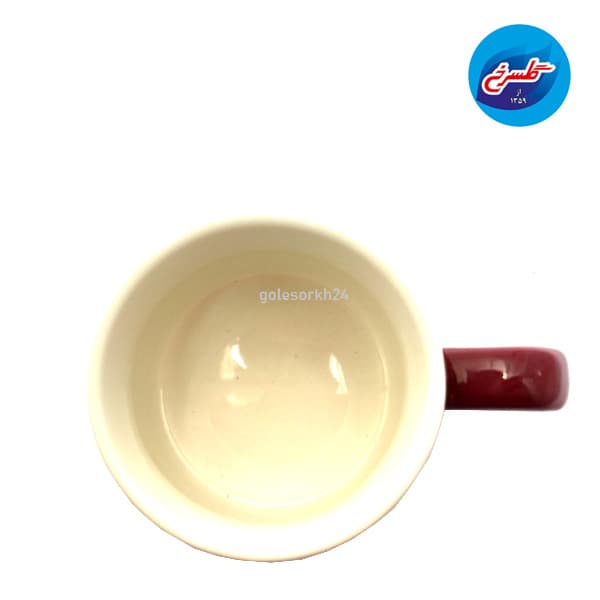 ماگ سرامیکی ته پهن لبه طلایی — تصویر ۲