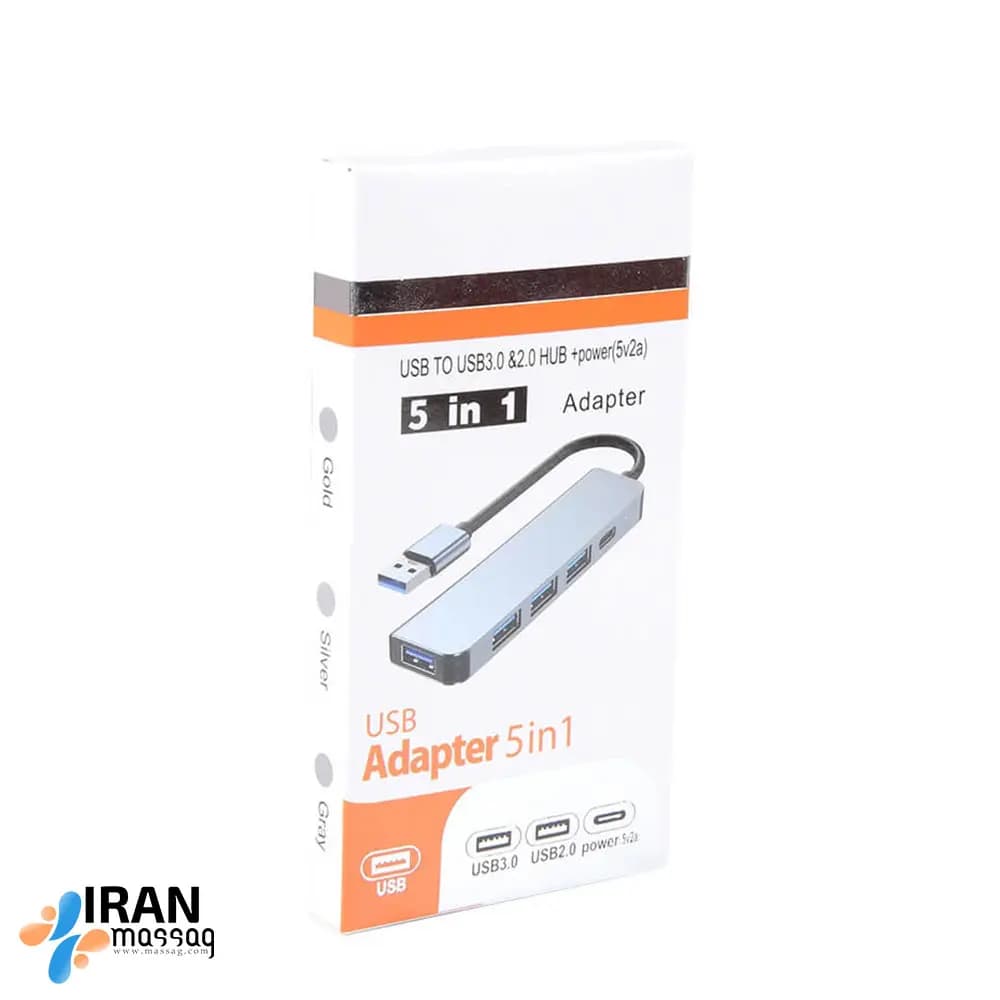 هاب 5 پورت Type-C/USB-C مدل BYL-2301 | با طراحی مینیمال و حرفه‌ای — تصویر ۳