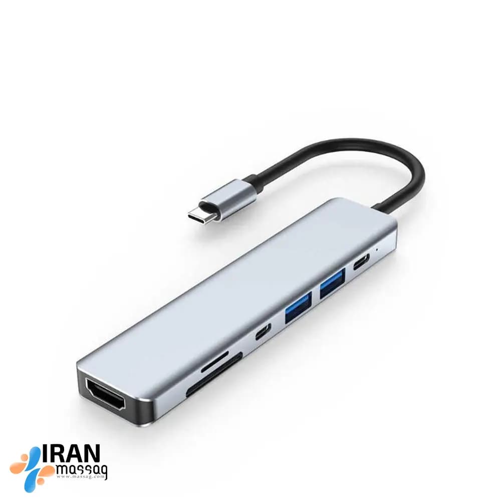 هاب 7 پورت USB-C 3.0 مدل YG-2121 | انتقال سریع و نمایش 4K