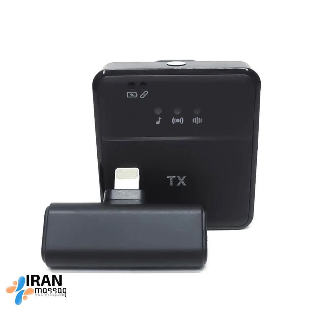 میکروفون یقهای بیسیم مدل SX8 | برای آیفون — تصویر ۳