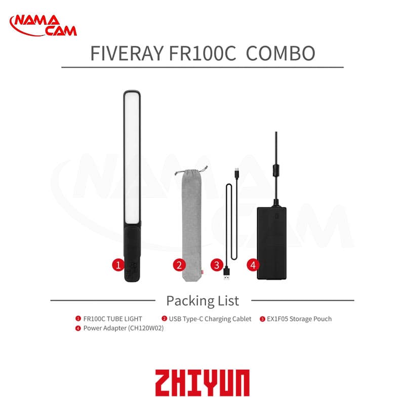 نور باتومی ژیون فایورِی اف آر 100 کمبو – Zhiyun FIVERAY FR100C