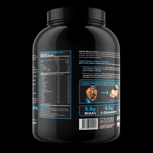 پروتئین وی ایزوله مکسس 1.82 کیلوگرم MAX’s WHEY ISOLATES — تصویر ۴