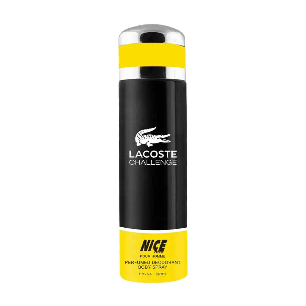 اسپری بدن مردانه نایس پاپت مدل Lacoste Challenge حجم 200 میلی لیتر