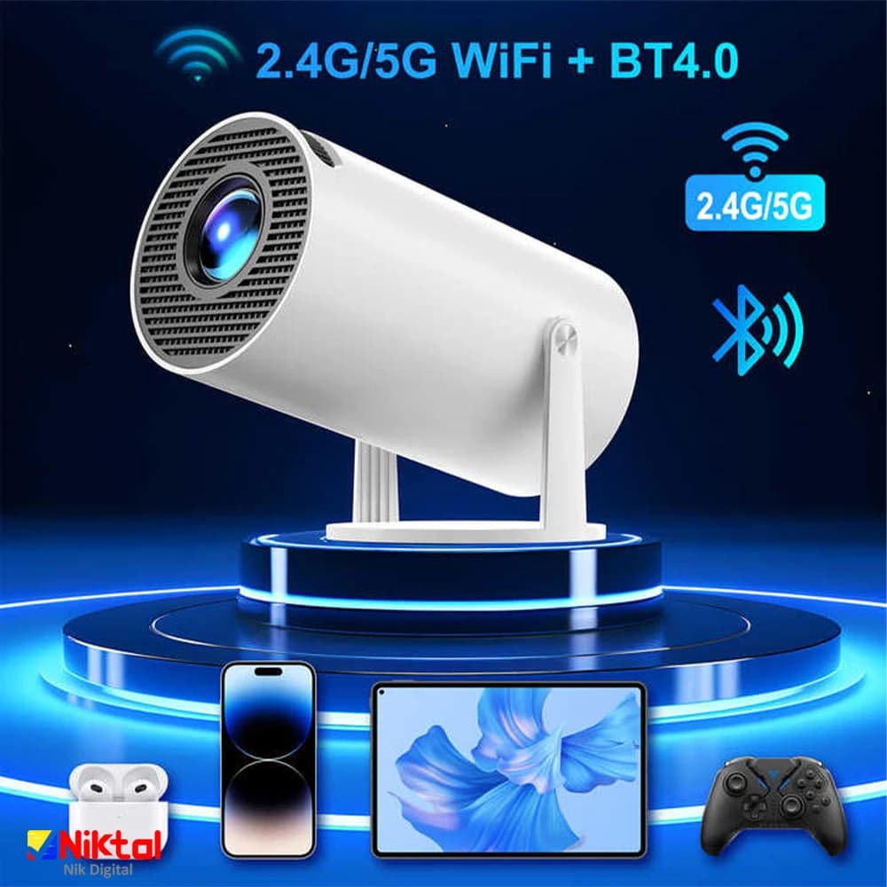 ویدئو پروژکتور مدل HY300A | سیستم‌عامل اندروید | WiFi داخلی و وضوح تصویر 1080P — تصویر ۹
