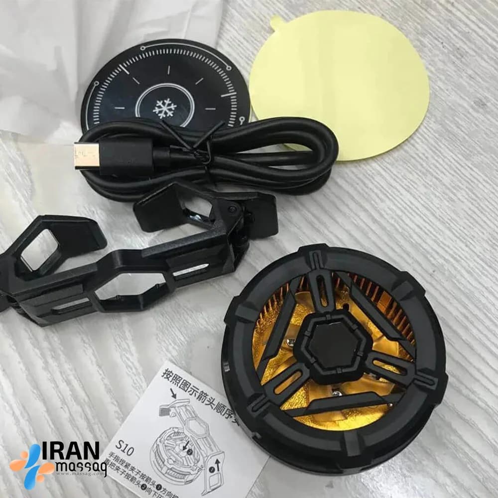 فن خنک کننده گوشی مدل S-10 | بیصدا و مغناطیسی با نورپردازی RGB — تصویر ۲