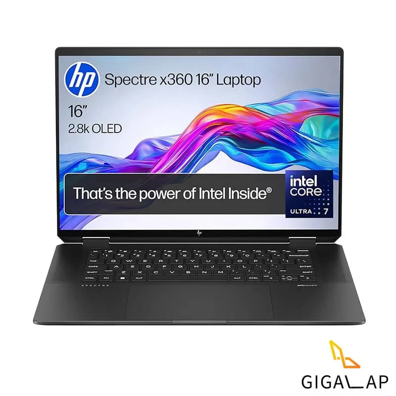 لپ تاپ HP SPECTRE 16 مدل U7 155H 16GB 1TB SSD INTEL ARC VS AI 16 INCH 2K 120Hz X360 TOUCH