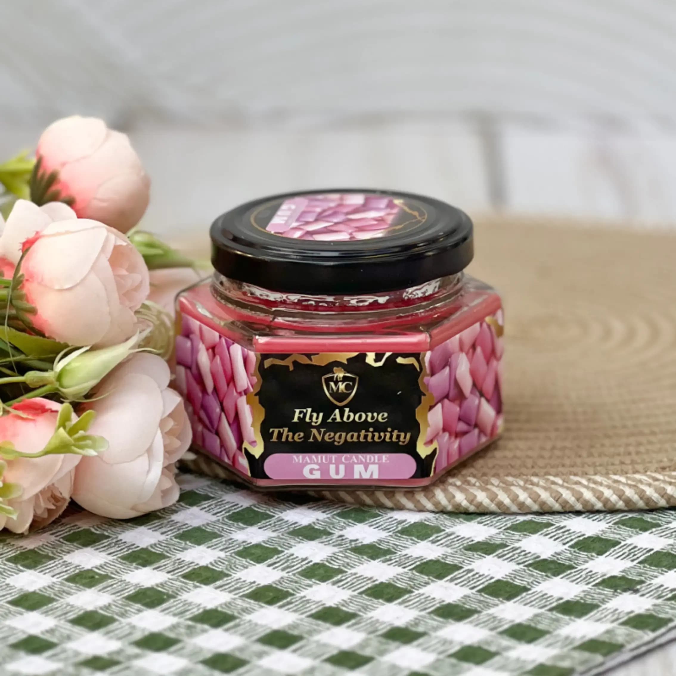 شمع عطری لیوانی بزرگ ادامس