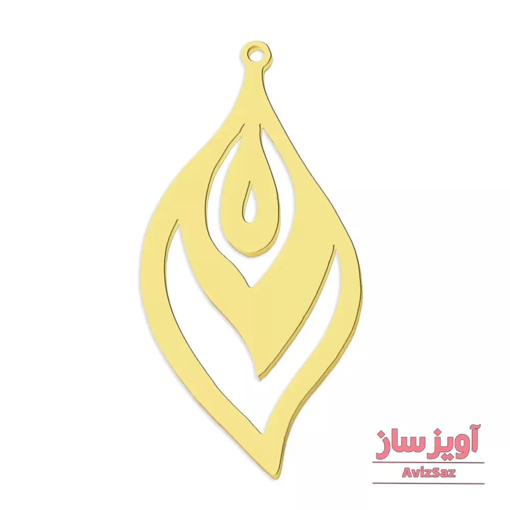گردنبند برگ موج دار کد 101623
