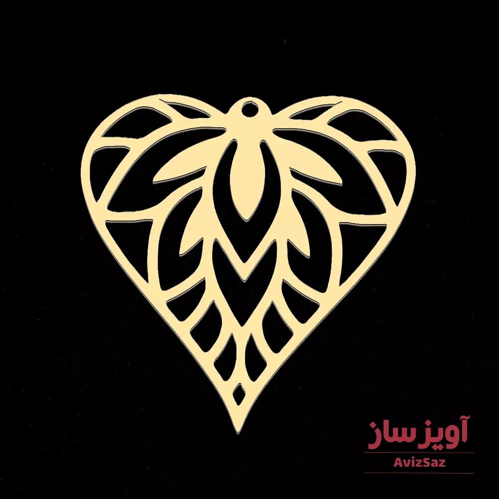 گردنبند برگ مدل قلب کد 101610