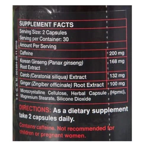 بیگ انرژی نوتراکسین 60 کپسول Nutraxin Big Energy — تصویر ۳
