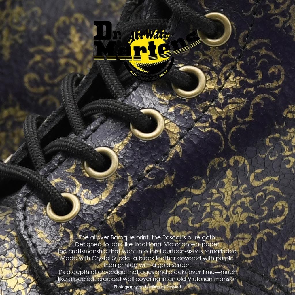 بوت دکتر مارتینز – Dr Martens Pascal Purple Baroque Cristal Suede — تصویر ۴