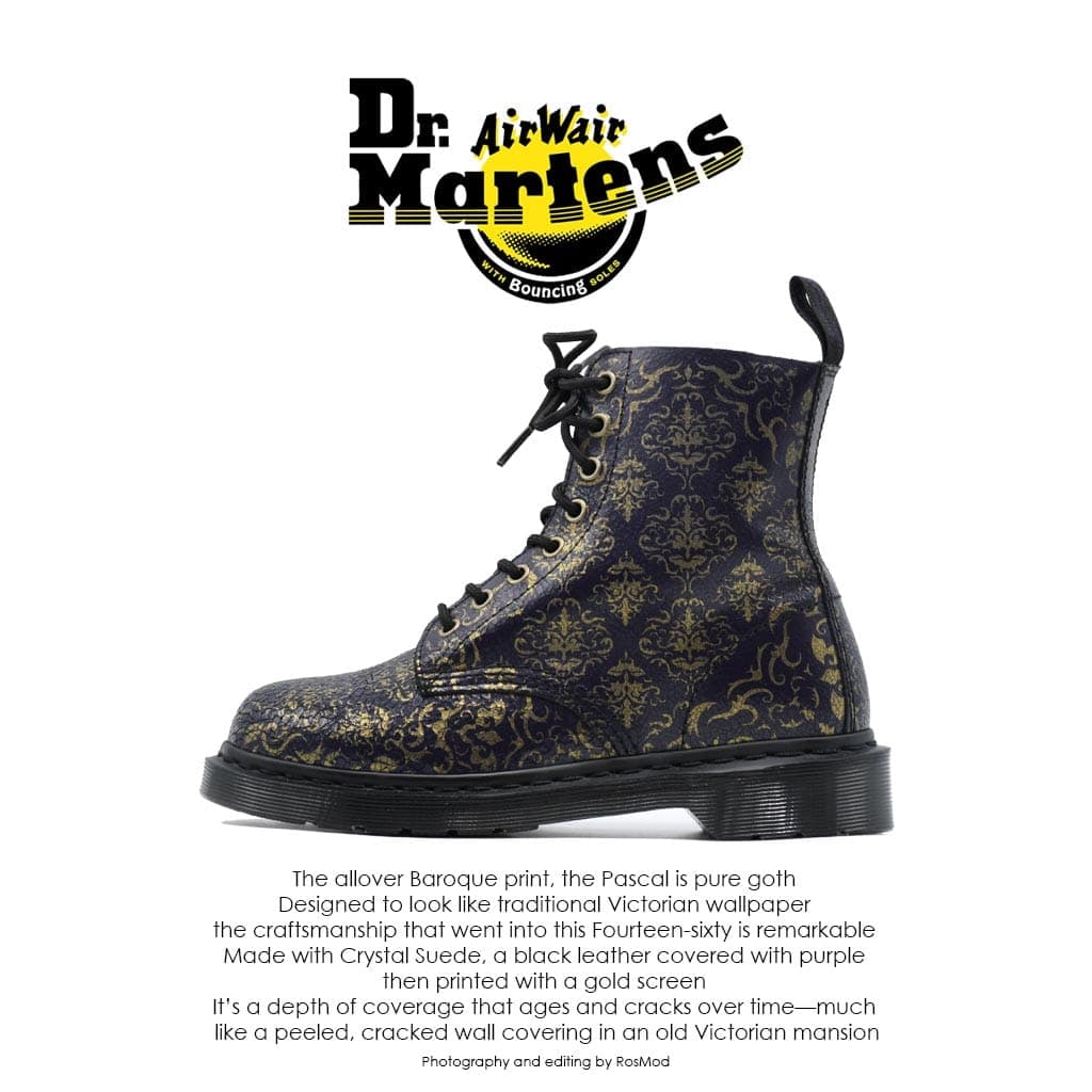 بوت دکتر مارتینز – Dr Martens Pascal Purple Baroque Cristal Suede