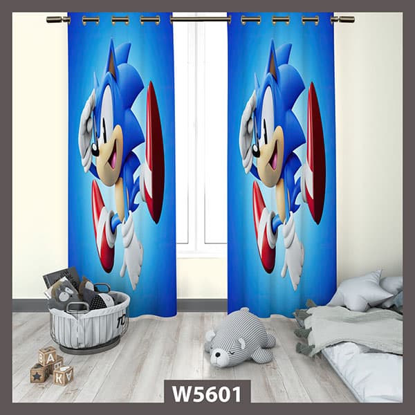 پرده اتاق کودک طرح کارتونی سونیک کد W5601