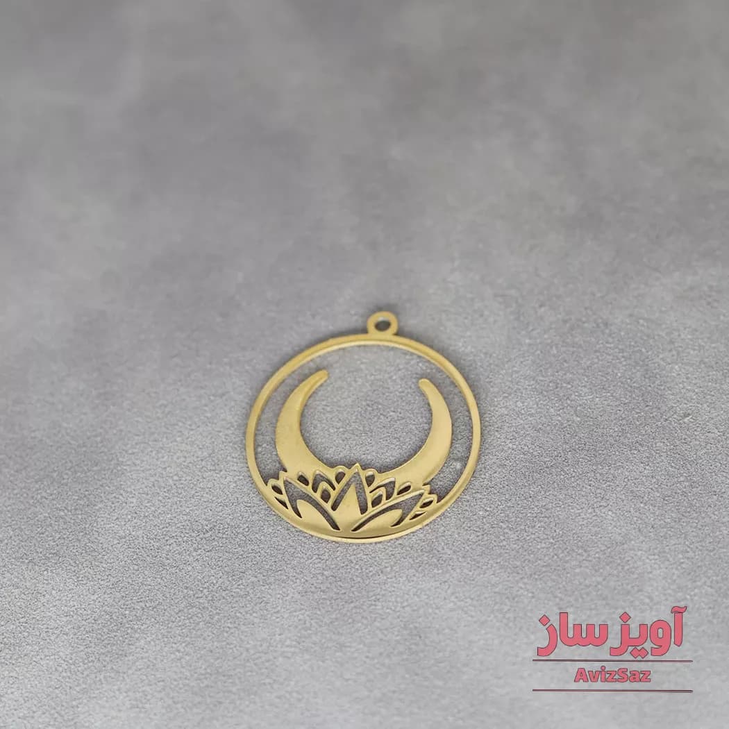 گردنبند ماه و گل نیلوفر کد 101533