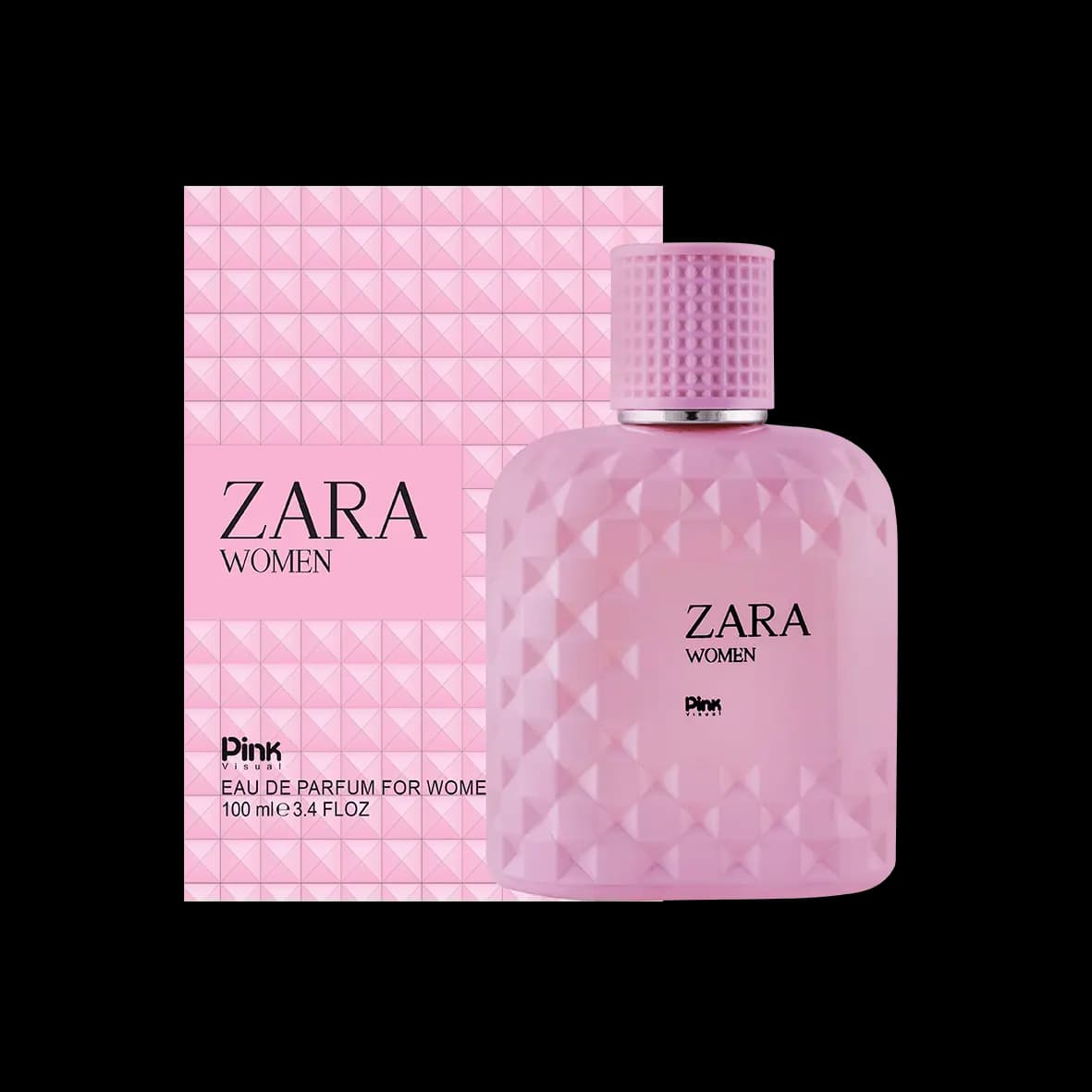 ادوپرفیوم زنانه پینک ویژوآل مدل Zara حجم 100 میلی لیتر – رایحه Good Girl Very