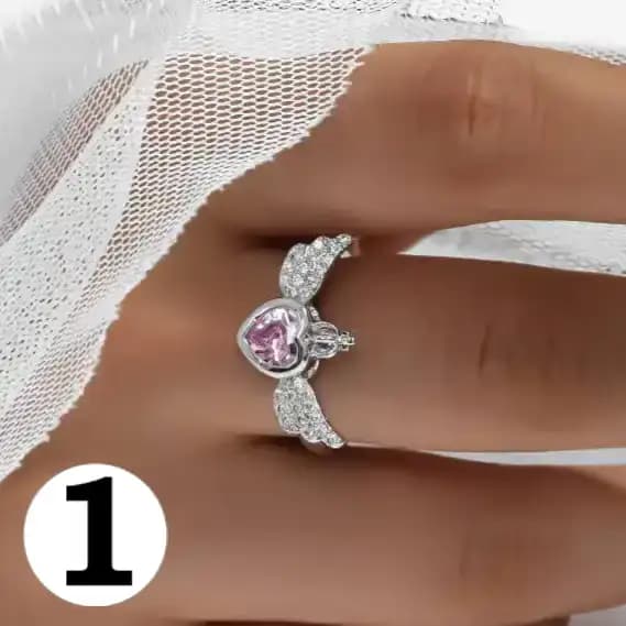 انگشتر زنانه/دخترانه فری سایز free size مدل جواهری رنگ ثابت در ۴ مدل کد amp-03