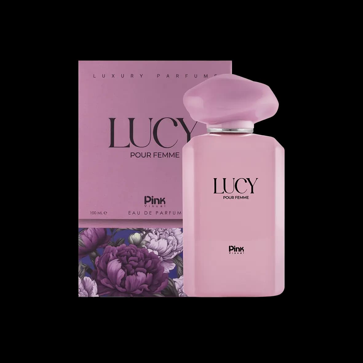 ادوپرفیوم زنانه پینک ویژوآل مدل Lucy حجم 100 میلی لیتر – رایحه Victoria Secret Bombshell – توقف تولید