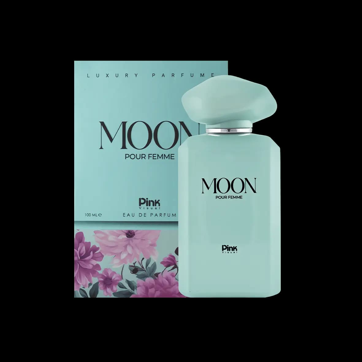 ادوپرفیوم پینک ویژوآل مدل Moon حجم 100 میلی لیتر – رایحه Baccarat Rouge