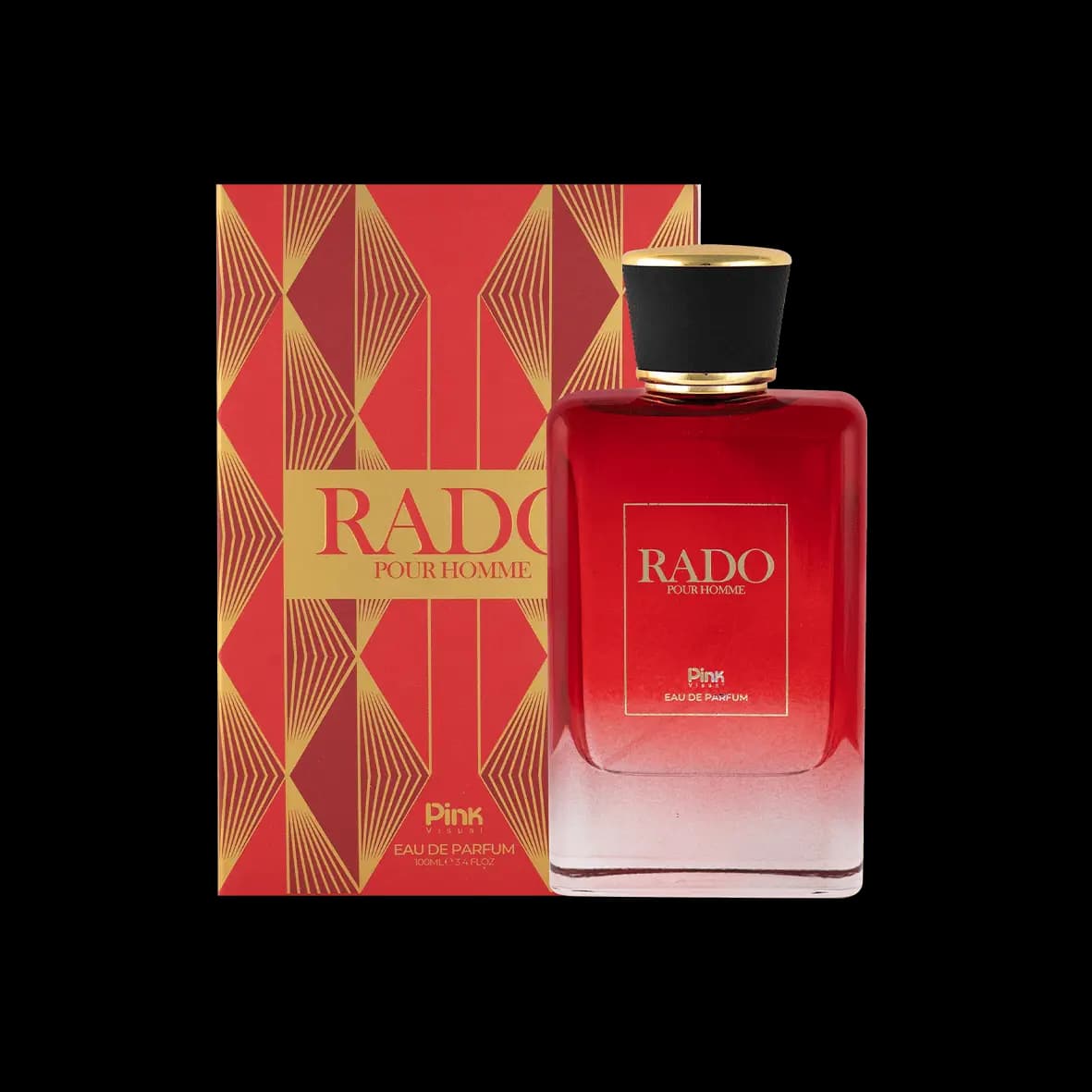 ادوپرفیوم مردانه پینک ویژوآل مدل Rado حجم 100 میلی لیتر – رایحه Versus Versace