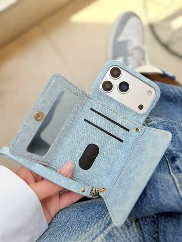 قاب Jeans Wallet طرح کیف پول گوشی آیفون 13 و آیفون 14 — تصویر ۲