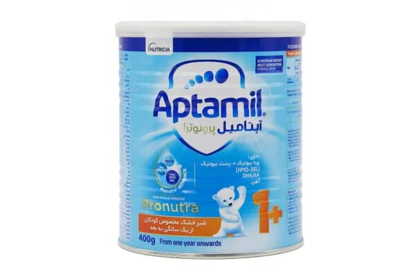 شیر خشک آپتامیل پرونوترا بالای یکسال +1 نوتریشیا 400 گرمAptamil Pronutra From 1 Year Onwards Nutricia milk powder 400 gr