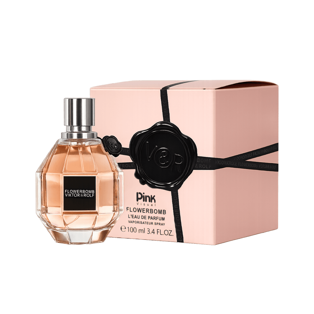 ادوپرفیوم زنانه پینک ویژوآل Pink مدل فلاور بمب Flower Bomb حجم 100 میلی لیتر طرح مارک – توقف تولید
