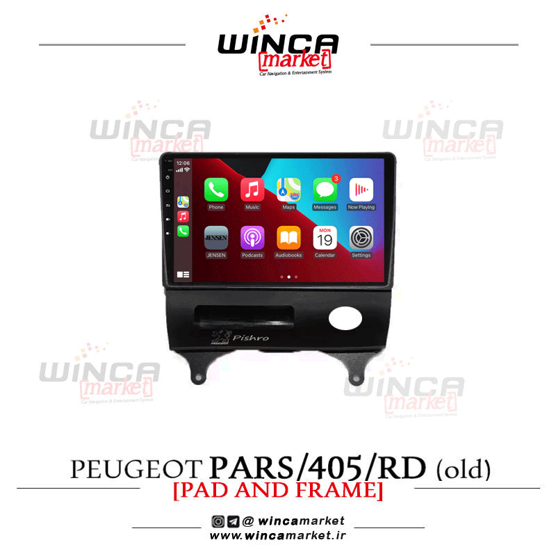 مانیتور پژو پارس/405/روآ/آردی RD قدیم فابریک اندروید سری M200 اپل کارپلی