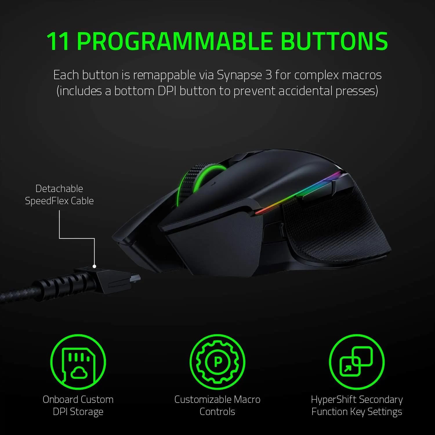 موس گیمینگ بی سیم ریزر با شارژر Razer Basilisk Ultimate with Charging Dock — تصویر ۳
