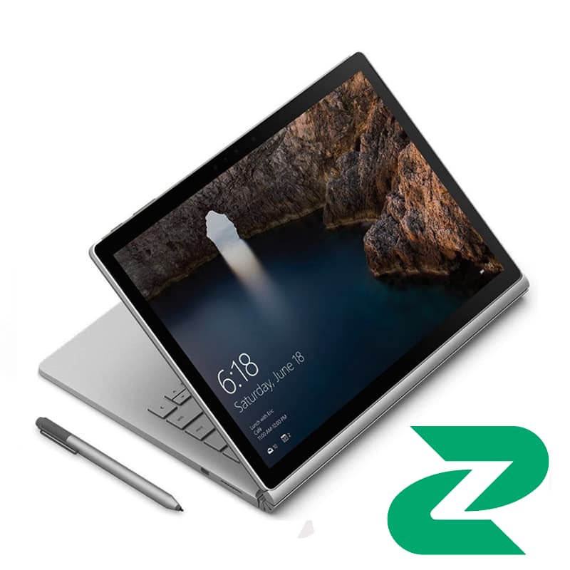 لپ تاپ استوک صحفه لمسی 14 اینچی مایکروسافت مدلSurface Book 1 پردازنده i5 رم 8 گیگابایت 128 گیگ SSD گرید ++A — تصویر ۳
