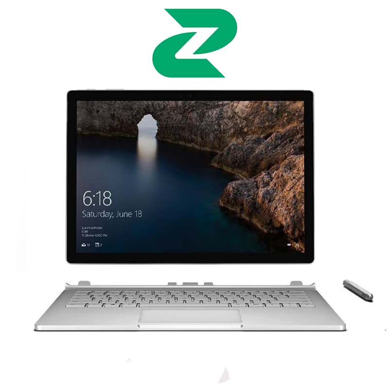 لپ تاپ استوک صحفه لمسی 14 اینچی مایکروسافت مدلSurface Book 1 پردازنده i5 رم 8 گیگابایت 128 گیگ SSD گرید ++A