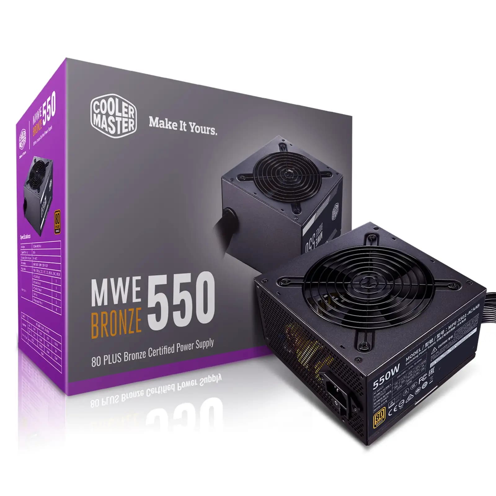 پاور کامپیوتر کولر مستر 550 وات Cooler Master MWE 550 W Bronze