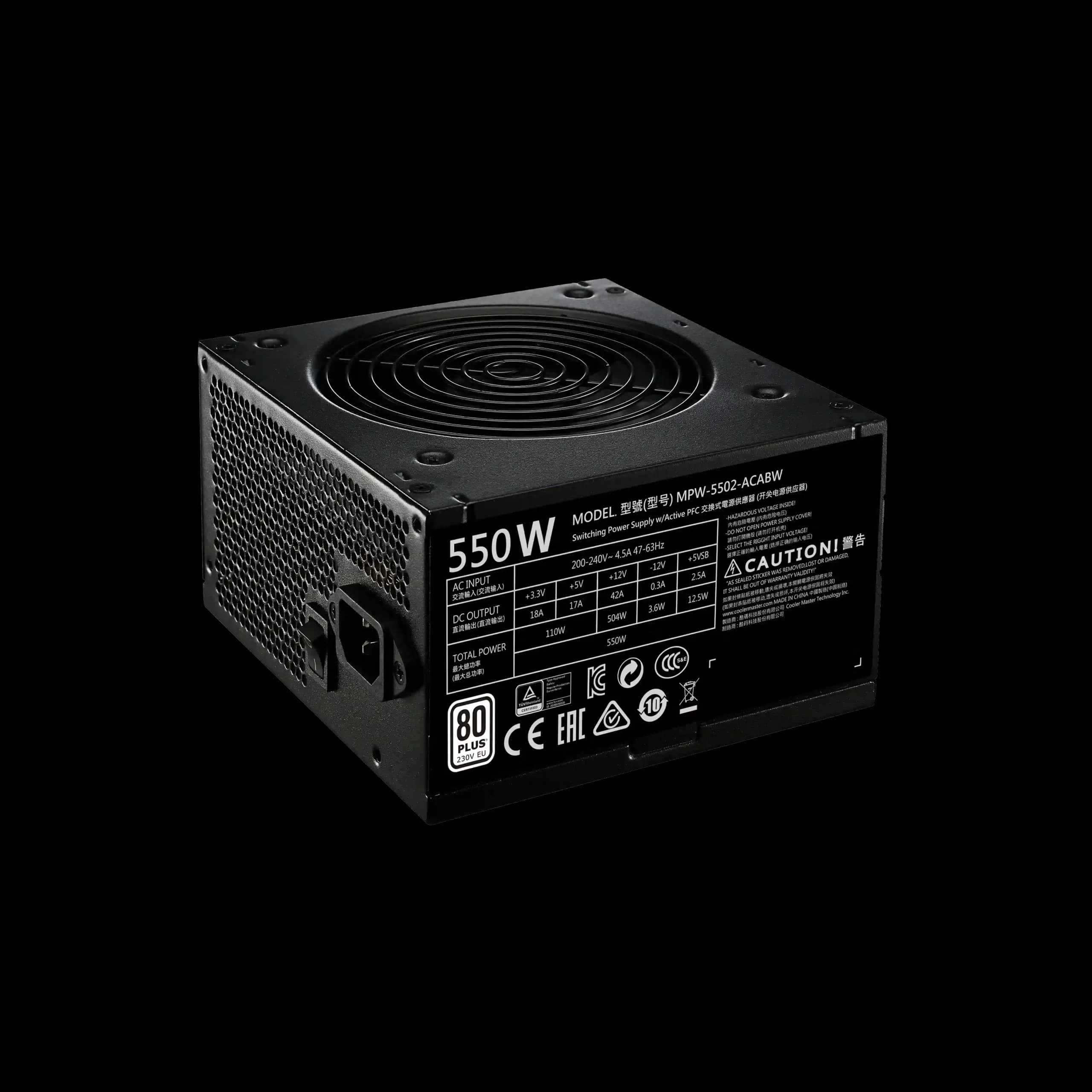 پاور کامپیوتر کولر مستر 550 وات Cooler Master MWE 550 W Bronze — تصویر ۳
