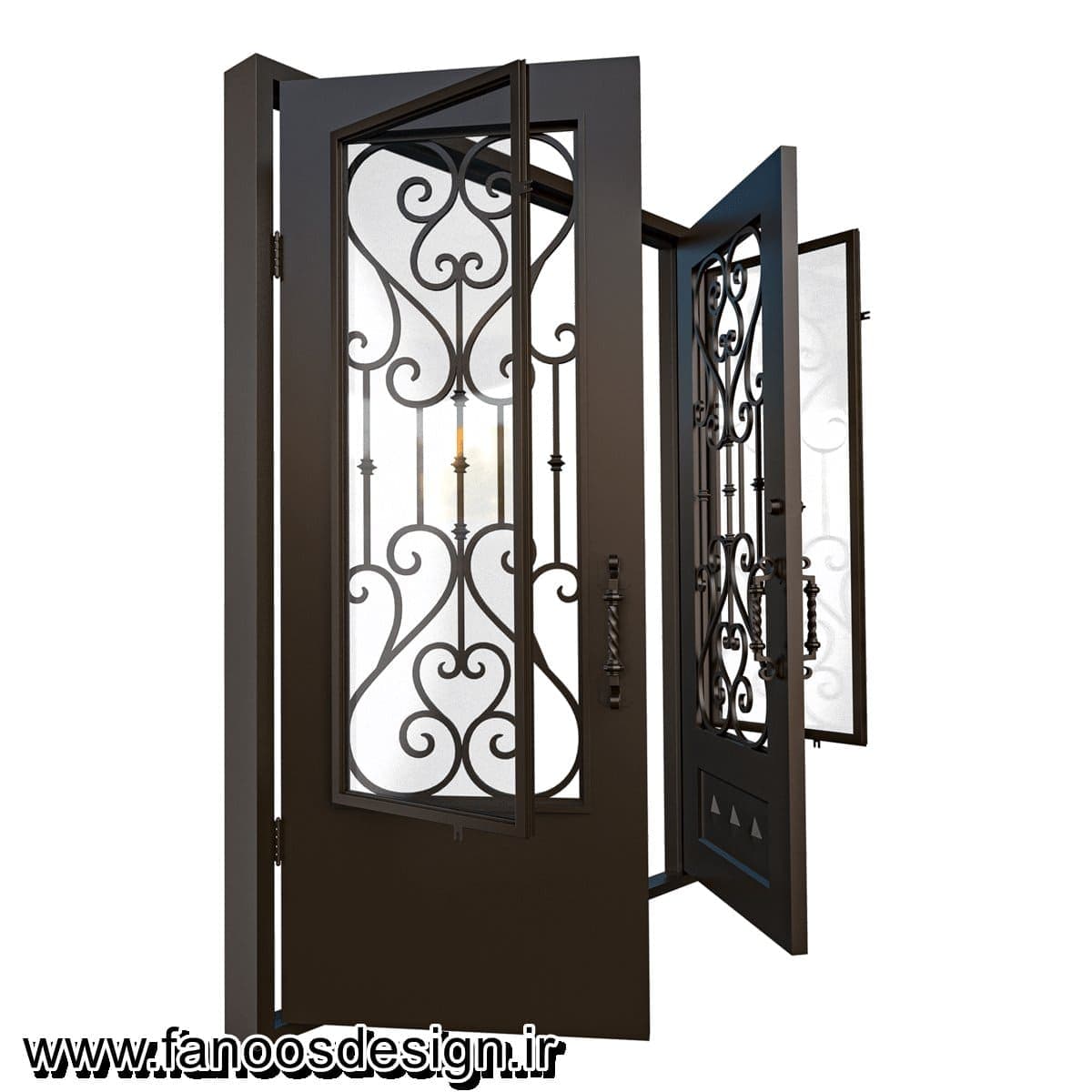 درب لابی دولنگه آهنی کد 30711 — تصویر ۲