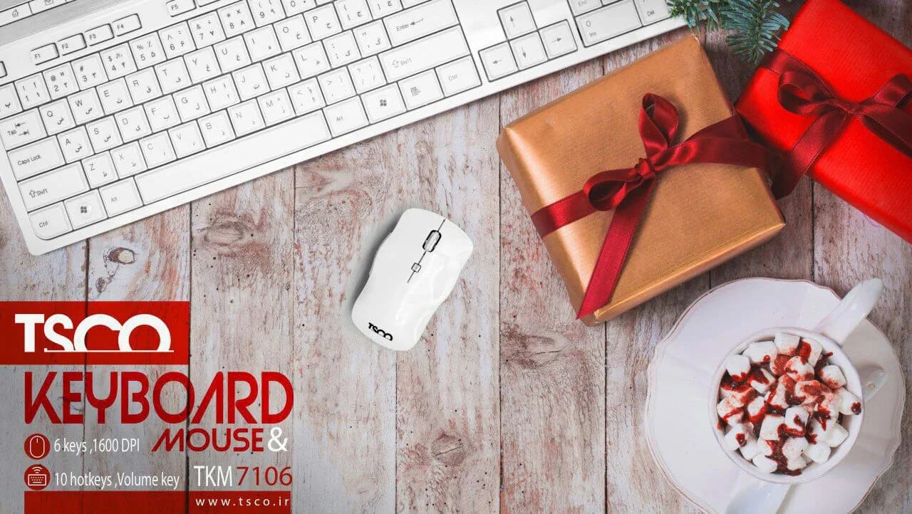 موس و کیبورد بی سیم تسکو TKM 7106 — تصویر ۳