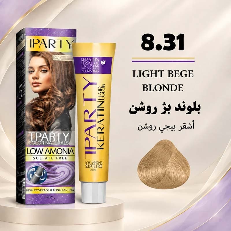 رنگ مو تیپارتی 8.31 | بلوند بژ روشن — تصویر ۲