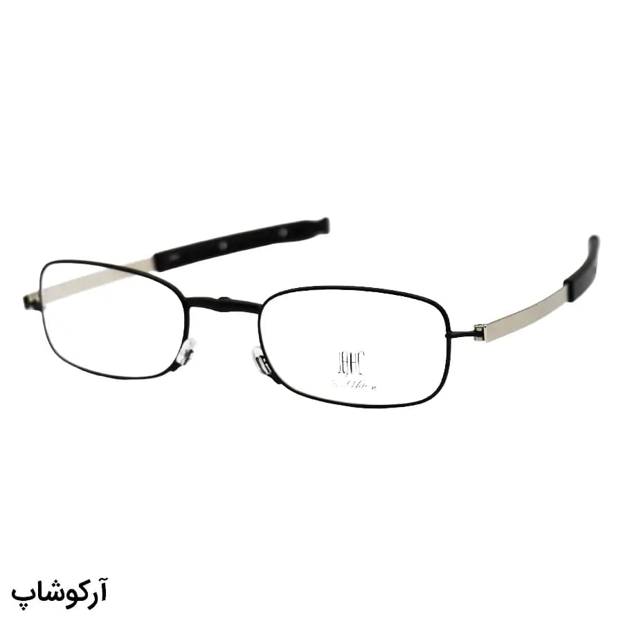 عینک طبی طرح تاشو، با فریم مستطیلی، از جنس فلزی، رنگ مشکی و دسته جمع شونده تونی هیلتون مدل 2119 — تصویر ۳
