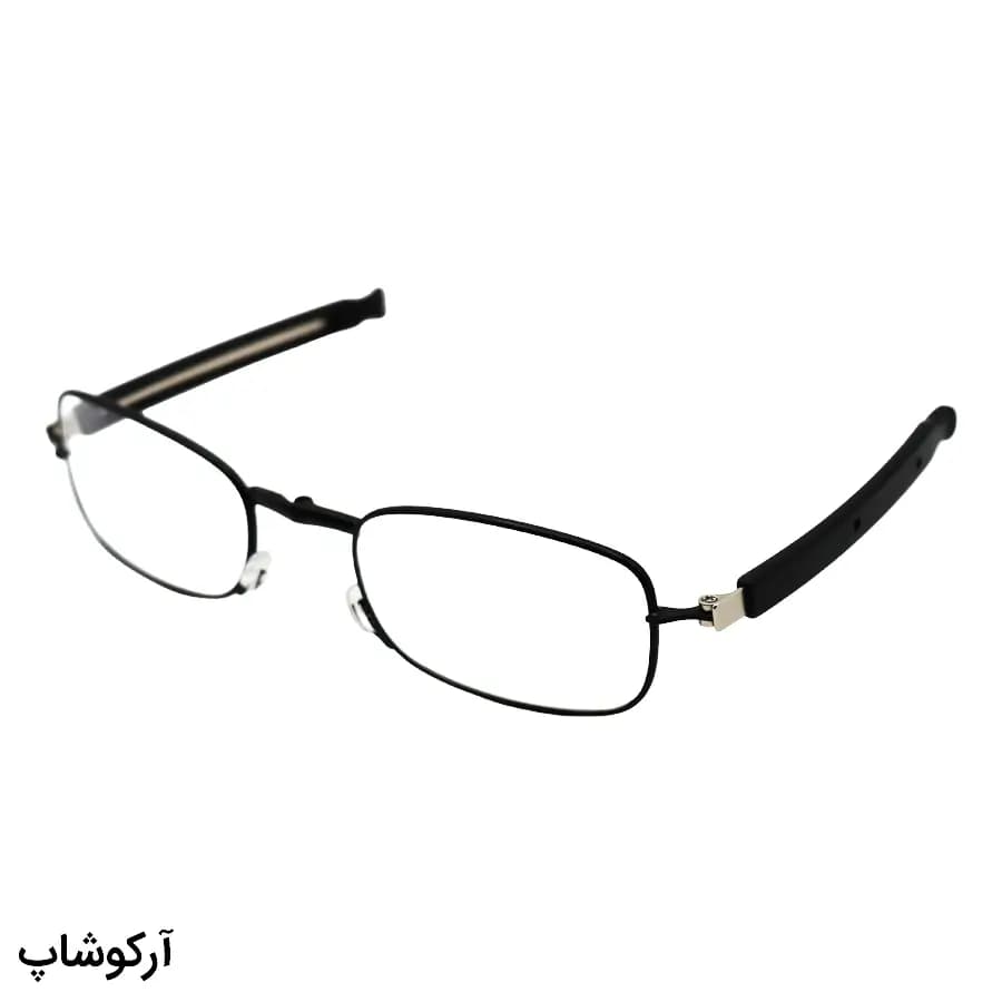 عینک طبی طرح تاشو، با فریم مستطیلی، از جنس فلزی، رنگ مشکی و دسته جمع شونده تونی هیلتون مدل 2119 — تصویر ۶