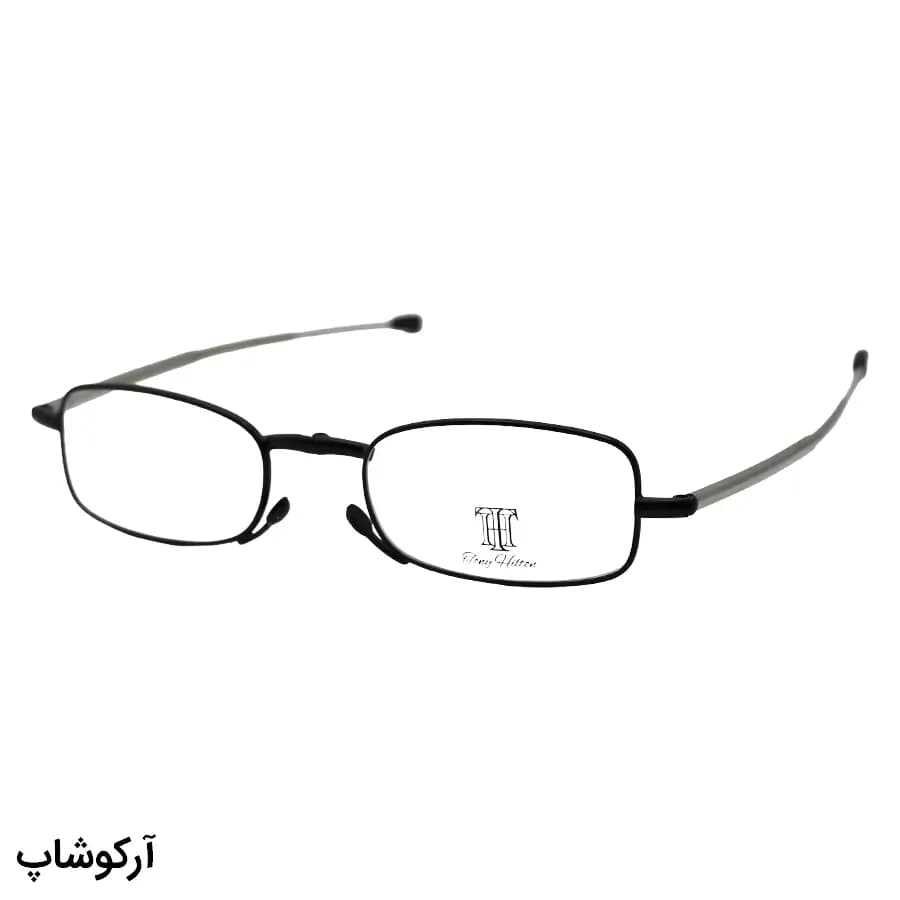 فریم عینک طبی طرح تاشو، فریم مستطیلی شکل، از جنس فلزی و دسته آنتنی TONI HILTON مدل G389 — تصویر ۷