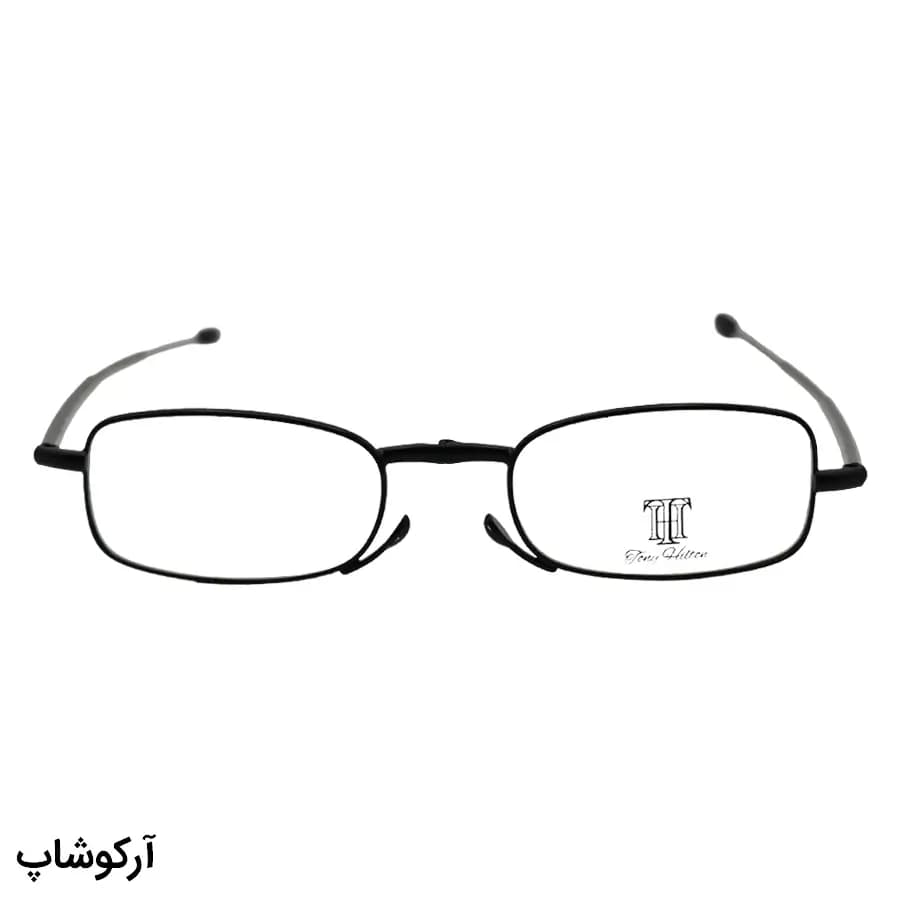 فریم عینک طبی طرح تاشو، فریم مستطیلی شکل، از جنس فلزی و دسته آنتنی TONI HILTON مدل G389 — تصویر ۳