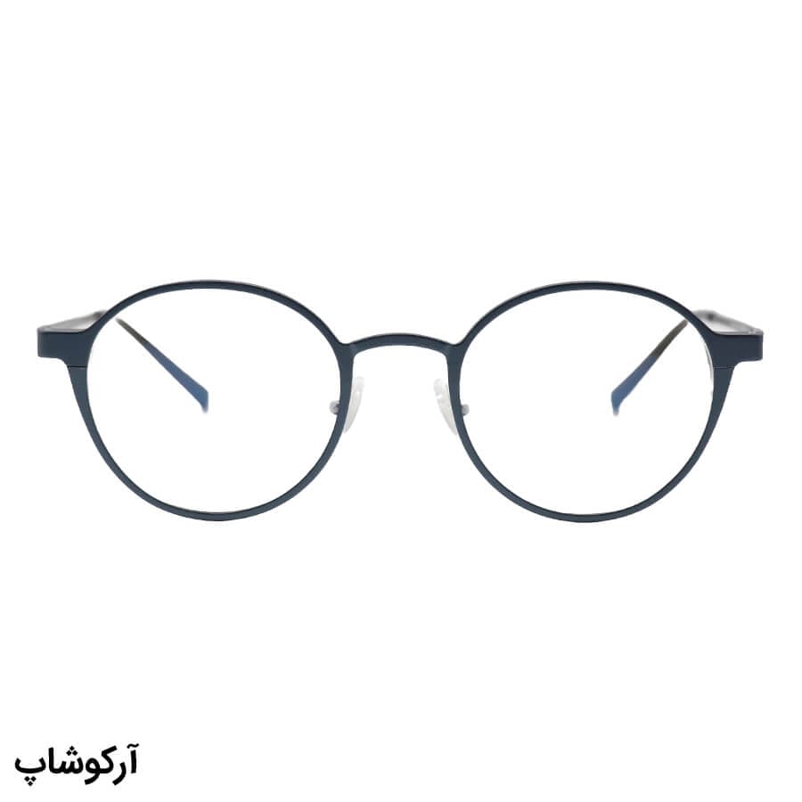 عینک طبی 2 کاوره با فریم رنگ مشکی، شکل گرد، از جنس آلومینیوم برند EMPORIO ARMANI مدل 2325 — تصویر ۲