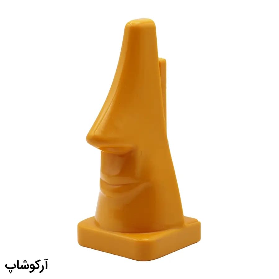 استند عینک رو میزی با رنگ نارنجی، طرح صورت و بینی و جنس پلاستیکی مدل 993001