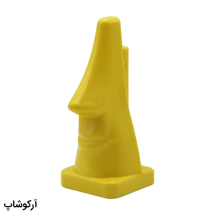استند عینک رو میزی با رنگ زرد، طرح صورت و بینی و جنس پلاستیکی مدل 993000