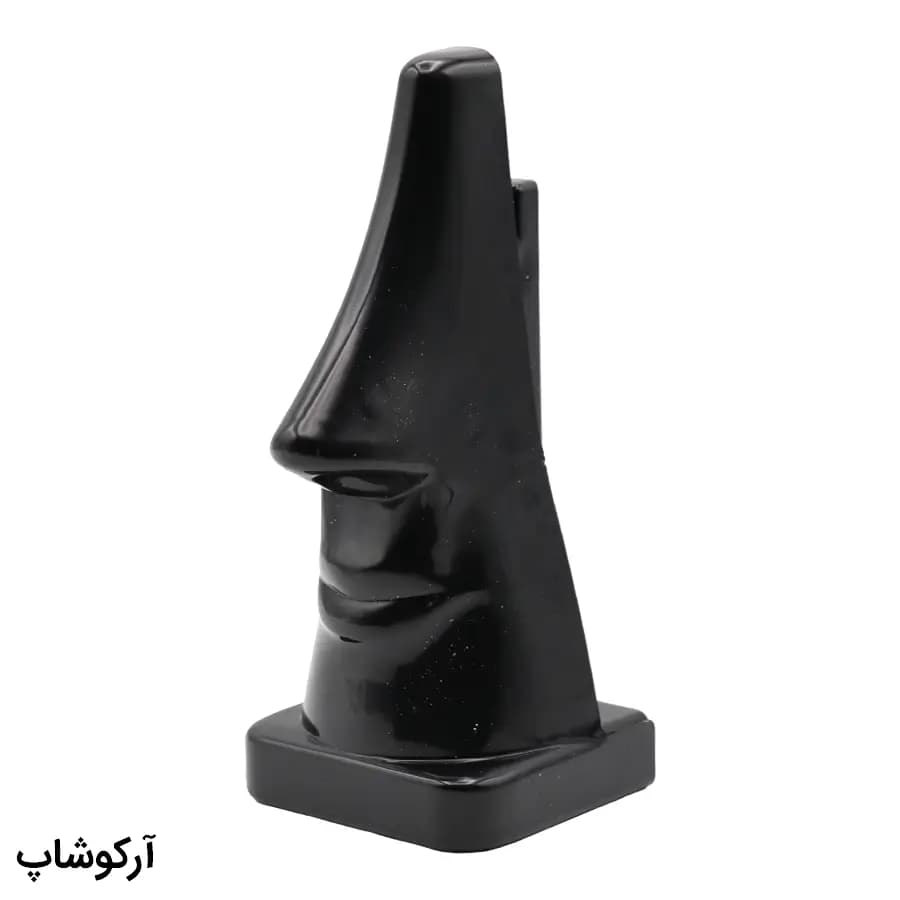 استند عینک رو میزی با رنگ مشکی، طرح صورت و بینی و جنس پلاستیکی مدل 992999