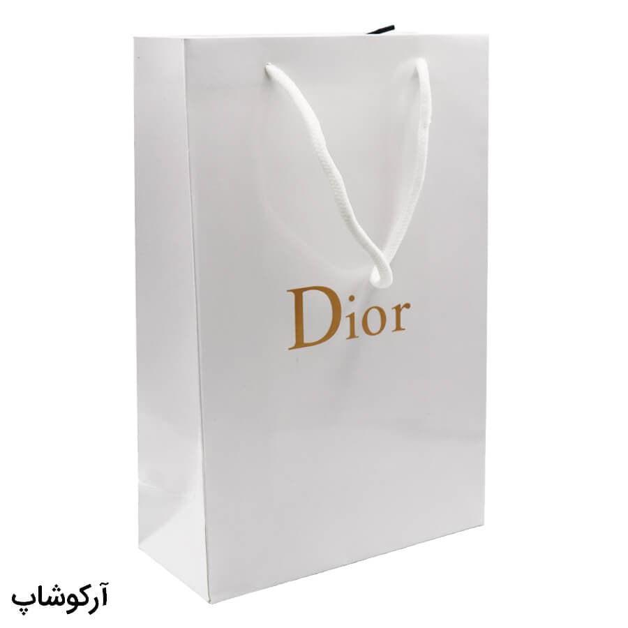 بگ، پاکت و ساک دستی هدیه عینک دیور (DIOR) با طراحی رنگ سفید مدل 992978 — تصویر ۲