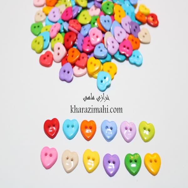 دکمه قلب رنگی