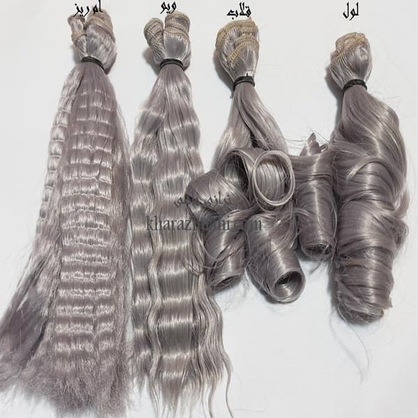 موی عروسک فانتزی طوسی گیسو